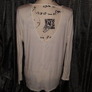 Express v neck open back top size small nwot
